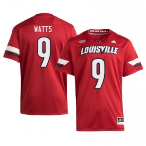 Antonio Watts #9 Red Louisville Men's University Football Jersey | Cardinal Nation Essential 614S2wV0