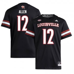 Official Black Brady Allen Cardinals #12 Men's Football Jersey | University of Louisville Gameday Wear 76Hpg4b2