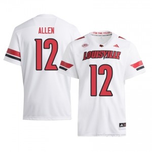 Cardinals Brady Allen #12 White Men's Football Jersey | NCAA Licensed Embroidery Replica 88HJG217