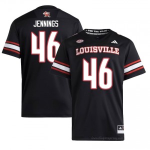 #46 Louisville Cardinals Black Men's College Football Elite Jersey | Essential Fan Collection 78hfS4EX