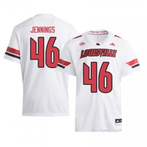 Official White Braxton Jennings Cardinals #46 Men's Football Jersey | University of Louisville Gameday Wear 4636kp7W