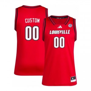 Red Custom #00 Louisville Men's Player Jersey | Premium Stitched Basketball Fan Apparel 51Jt5415