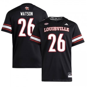 Black Duke Watson #26 Louisville Cardinals Men's Player Jersey | Premium Stitch Football Fan Apparel 3815wX7I