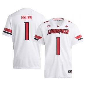 White Isaac Brown #1 Cardinals Men's Player Jersey | Premium Embroidery Football Fan Apparel 91ucK3A0