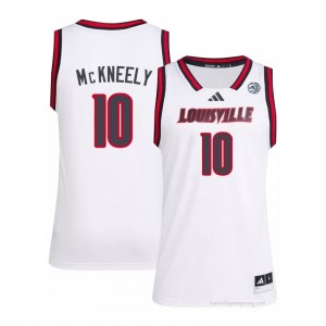 Cardinals Isaac McKneely #10 White Men's Basketball Jersey | NCAA Licensed Embroidery Replica 1427a5I7