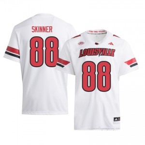 Official White Jaleel Skinner Cardinals #88 Men's Football Jersey | University of Louisville Gameday Wear 84U8Snq8