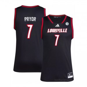 Black Kasean Pryor #7 Louisville Cardinals Men's Player Jersey | Premium Stitch Basketball Fan Apparel 96v7tV2O
