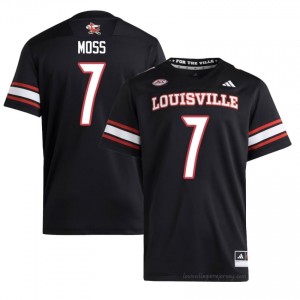 Black Miller Moss #7 Louisville Cardinals Men's Player Jersey | Premium Stitch Football Fan Apparel 51K104kX