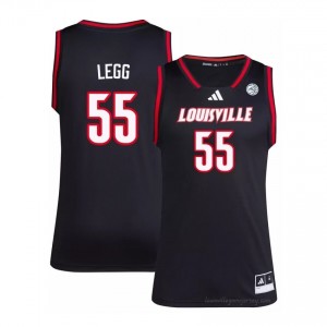 Spencer Legg #55 Black Louisville Men's University Basketball Jersey | Cardinal Nation Essential 41VU425B