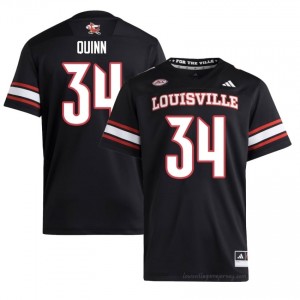 Black TJ Quinn #34 Louisville Cardinals Men's Player Jersey | Premium Stitch Football Fan Apparel 46c4KcF6