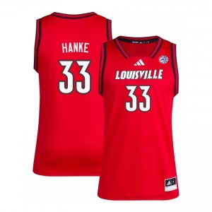 Red Will Hanke #33 Louisville Men's Player Jersey | Premium Stitched Basketball Fan Apparel 23f1tyU7