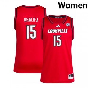 Red Aly Khalifa #15 Louisville Women's Player Jersey | Premium Stitched Basketball Fan Apparel 7263Y363