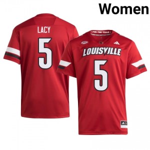 Caullin Lacy #5 Red Louisville Women's University Football Jersey | Cardinal Nation Essential 78a8030p