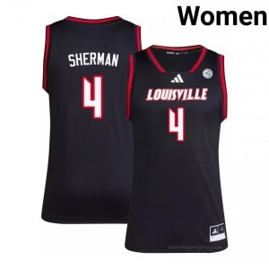 #4 Louisville Cardinals Black Women's College Basketball Elite Jersey | Essential Fan Collection 2540rh55