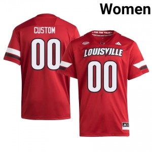 #00 Louisville Red Women's College Football Elite Jersey | Essential Fan Collection 577weeT6