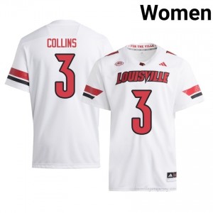 White Dacari Collins #3 Cardinals Women's Player Jersey | Premium Embroidery Football Fan Apparel 9813y81C