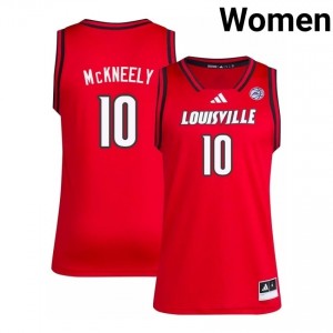 Official Red Isaac McKneely Cardinals #10 Women's Basketball Jersey | University of Louisville Gameday Wear 50ch51eE