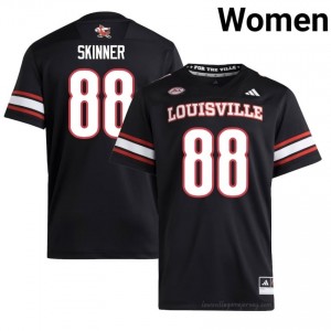 Black Jaleel Skinner #88 Louisville Cardinals Women's Player Jersey | Premium Stitch Football Fan Apparel 99D30575