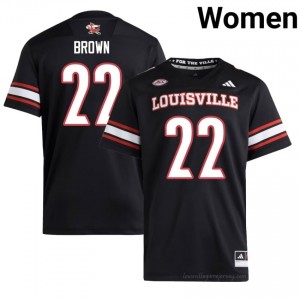 #22 Louisville Cardinals Black Women's College Football Elite Jersey | Essential Fan Collection 550B7t6c