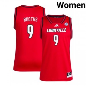 Official Red Khani Rooths Cardinals #9 Women's Basketball Jersey | University of Louisville Gameday Wear 37660377