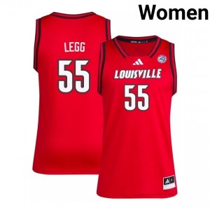 Spencer Legg #55 Red Louisville Women's University Basketball Jersey | Cardinal Nation Essential 41uA2m57