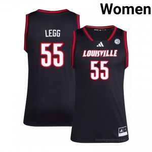 Louisville Cardinals Spencer Legg #55 Black Women's Basketball Jersey | NCAA Licensed Stitch Replica 37cvrbfU