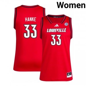 Official Red Will Hanke Cardinals #33 Women's Basketball Jersey | University of Louisville Gameday Wear 63t3Ir5A