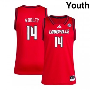 Louisville Adrian Wooley #14 Red Youth Basketball Jersey | NCAA Licensed Stitched Replica 84u6q2BM