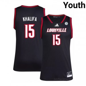 Aly Khalifa #15 Black Louisville Youth University Basketball Jersey | Cardinal Nation Essential 24bBI7K5