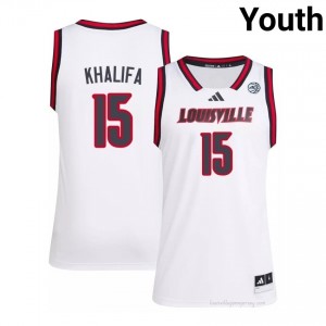 #15 Cardinals White Youth College Basketball Elite Jersey | Essential Fan Collection 307bP676