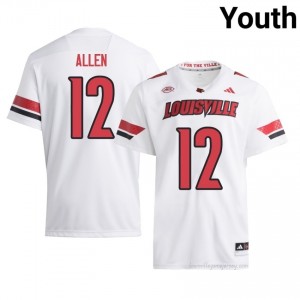 White Brady Allen #12 Cardinals Youth Player Jersey | Premium Embroidery Football Fan Apparel 12Xd8451