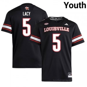 #5 Louisville Cardinals Black Youth College Football Elite Jersey | Essential Fan Collection 96s712L2