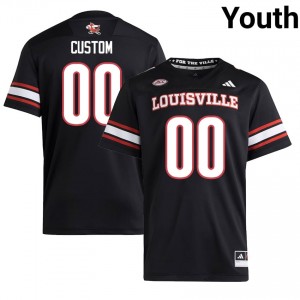 Official Black Custom Cardinals #00 Youth Football Jersey | University of Louisville Gameday Wear 5226Vobc