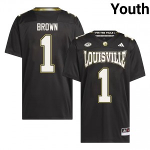 Black Isaac Brown #1 Louisville Youth University For the Ville Jersey | Premium Stitch Football Fan Apparel c560BY30