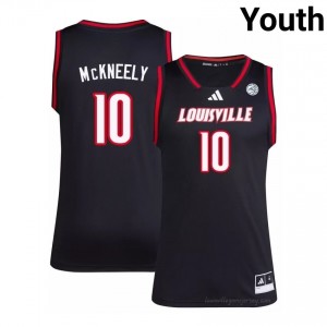Louisville Cardinals Isaac McKneely #10 Black Youth Basketball Jersey | NCAA Licensed Stitch Replica 62i18b6T