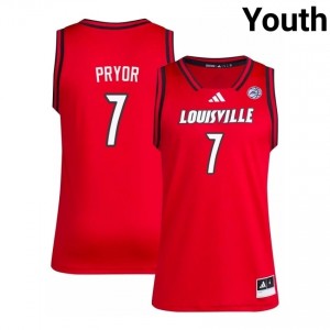 Official Red Kasean Pryor Cardinals #7 Youth Basketball Jersey | University of Louisville Gameday Wear 7535Cina