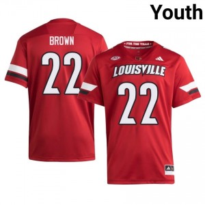 #22 Louisville Red Youth College Football Elite Jersey | Essential Fan Collection 2548OMU1