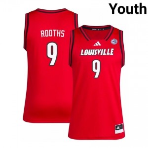 Khani Rooths #9 Red Louisville Youth University Basketball Jersey | Cardinal Nation Essential 31702457