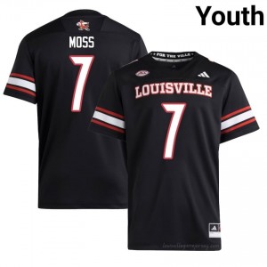 Miller Moss #7 Black Louisville Youth University Football Jersey | Cardinal Nation Essential 335TAkb5