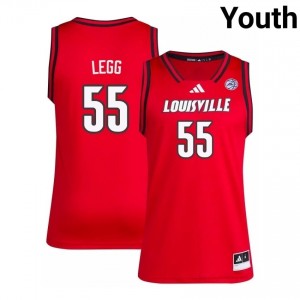 Louisville Spencer Legg #55 Red Youth Basketball Jersey | NCAA Licensed Stitched Replica 504rY4om