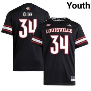 TJ Quinn #34 Black Louisville Youth University Football Jersey | Cardinal Nation Essential 88d2j8A1