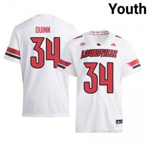 #34 Cardinals White Youth College Football Elite Jersey | Essential Fan Collection 19d52sji
