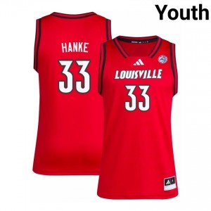 Will Hanke #33 Red Louisville Youth University Basketball Jersey | Cardinal Nation Essential 978o2t25